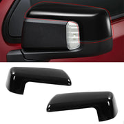 Moonlinks front view mirror covers showing sleek glossy black finish and refreshed appearance