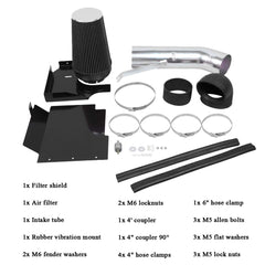 MOOSUN steel heat shield detail protecting intake from engine bay heat for denser air