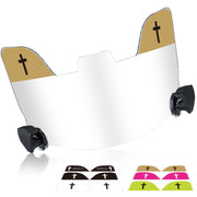 Mootycapa front view visor showing clear protection and improved vision