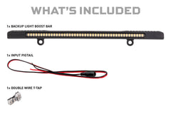 Morimoto backup light boost bar close lens detail showing optical design for even beam