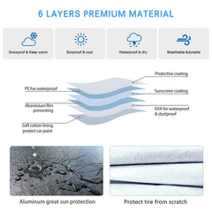 MORNYRAY waterproof fabric close-up resisting rain and snow