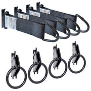 MorScan front packaging showing 4-pack E-Track anchors and tie-offs for fast setup