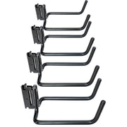 MorScan front view of 4-pack double J hooks showing compact storage benefit