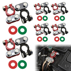MOSIOBERDAVIAN front view of 12-piece terminal set showing red and black clamps, organized for easy selection