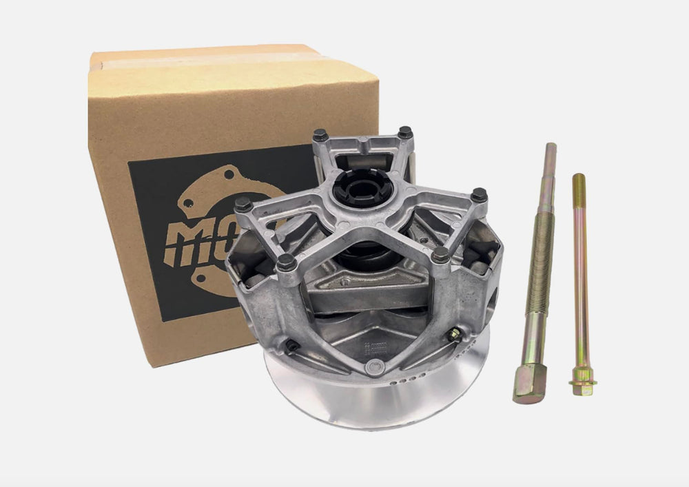 Mother Clutcher primary clutch front view showing bolt pattern and robust housing for easy installation