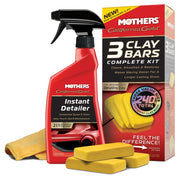Mothers front packaging showing complete clay bar kit for easy identification and trust