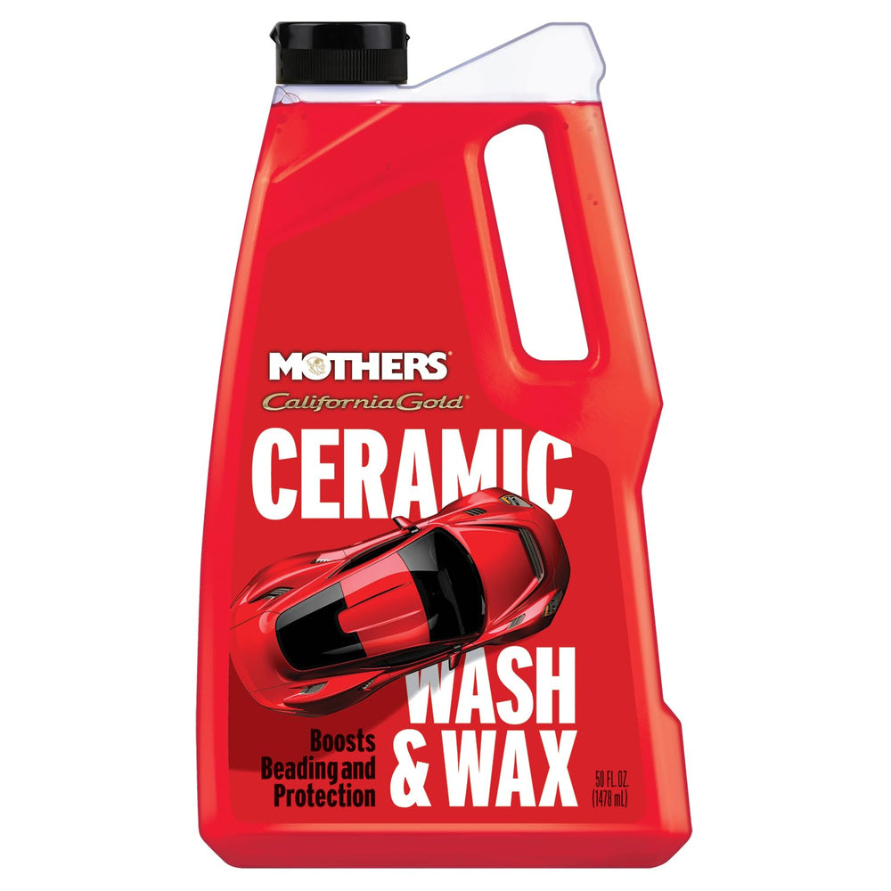 Mothers bottle front showing Ceramic Wash & Wax label and easy identification