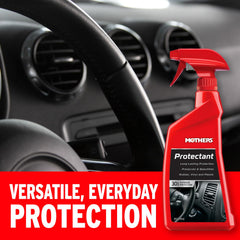 Mothers protectant spray nozzle close-up for controlled, even application benefit