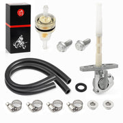 MOTO1988 front view fuel valve petcock showing full kit and fitment benefit
