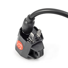 MOTO1988 ignition coil close-up showing wiring and terminals for accurate replacement