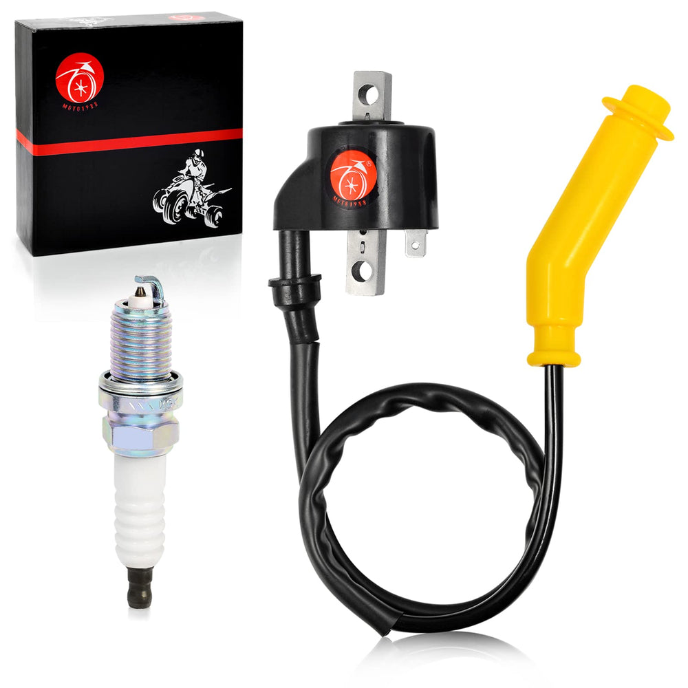 MOTO1988 ignition coil front view showing OEM-fit and improved reliability