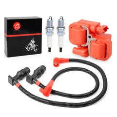 MOTO1988 ignition coil front view showing robust housing and reliable spark output