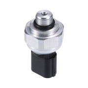 Motoforti front view of A/C pressure transducer showing mounting and port benefit precise fit