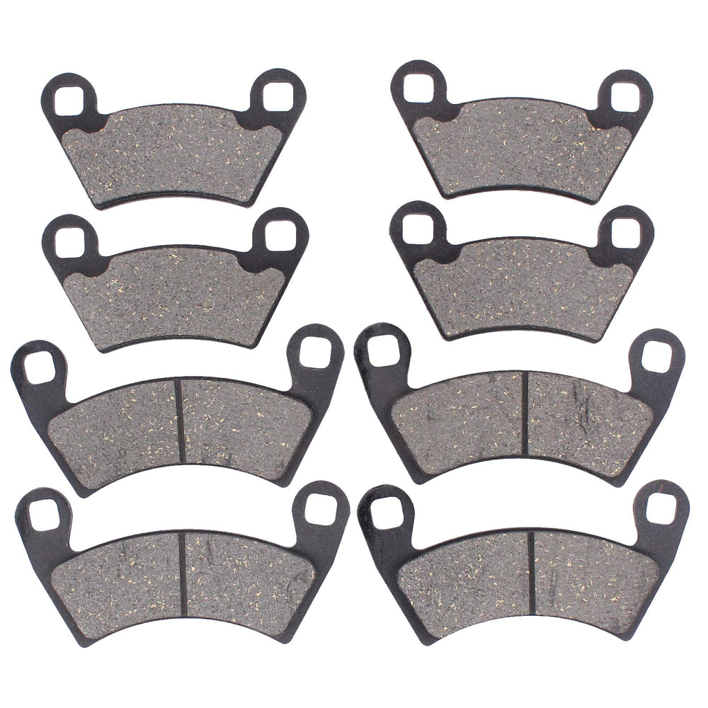 MOTOKU front and rear brake pads in packaging showing ready-to-install replacement benefit