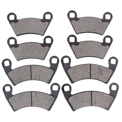 MOTOKU front and rear brake pads in packaging showing ready-to-install replacement benefit