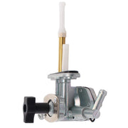 MOTOKU fuel petcock valve front view showing complete valve and mounting benefits