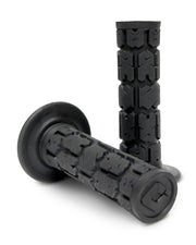 MotoMXHouse ODI Rogue grip front view showing full black grip and improved cushioning