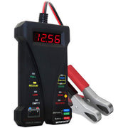 MOTOPOWER front panel display showing voltage and LED status for quick diagnosis