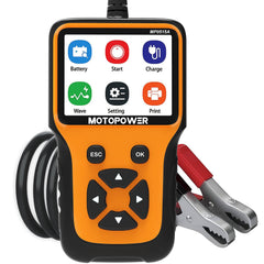 MOTOPOWER MP0515A front view showing controls and durable housing for easy diagnostics