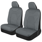 Motor Trend front view installed on gray car seat protecting upholstery