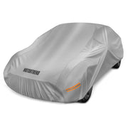 Motor Trend front view of full-covered car showing complete protection and fit