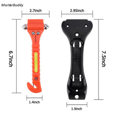 MOTORBUDDY close-up of carbon-steel glass breaker points for fast window exit