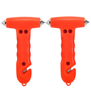 MOTORBUDDY safety hammer front view showing red body and dual functions for fast escape