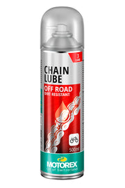 Motorex aerosol front view showing label and protective cap with durable protection