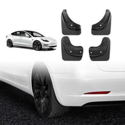 Motrobe front mud flap installed on Model 3 protecting paint
