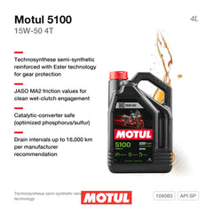 Motul 5100 being poured into motorcycle engine for smooth shifting benefit