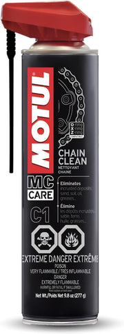 Motul C1 can front view showing label and volume, highlights easy identification