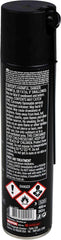 Motul chain cleaner label detail, product instructions visible for safe use