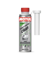 Motul valve and injector clean front can showing product branding and size benefits