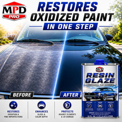 MPD Pro being applied with microfiber to restore gloss and remove haze