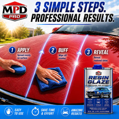 MPD Pro used with a buffer polisher to correct light scratches efficiently