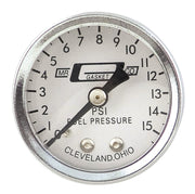 Mr. G Gasket close-up front view showing chrome bezel and readable face for quick checks