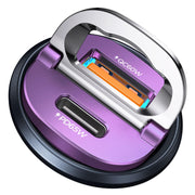 MRGLAS front view car charger showing compact design and benefit of space-saving