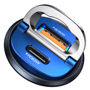MRGLAS front view metal car charger showing compact design and high power