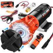 MRGVFLO front packaging showing the portable macerator pump benefits