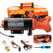MRGVFLO pump front view showing compact design and fast disposal benefit