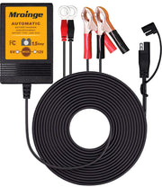 Mroinge charger front view showing compact design and ports for convenient storage