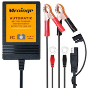 Mroinge front view of trickle charger showing compact design and durability benefit