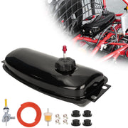 MTATCN front view gas tank showing mounting holes and capacity benefits