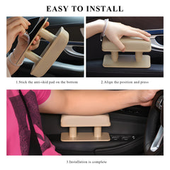 MTRPS installed on car door demonstrating added elbow support while driving