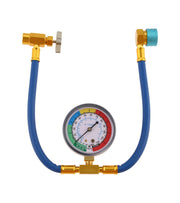 Mtsooning front view of R1234yf charge hose kit showing components and compact case benefit