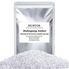 MUBYOK front packaging showing mahogany amber beads and benefits