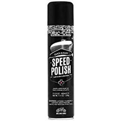 Muc-Off speed polish front label showing product and size benefits