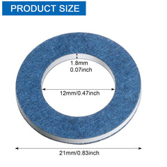 Mudder close-up of washer edge profile highlighting precise dimensions and sealing reliability
