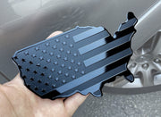 MULL front view of emblem showing bold black finish and clear shape benefit visibility