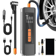 MUMAPI front view of orange and black inflator showing compact design and fast performance